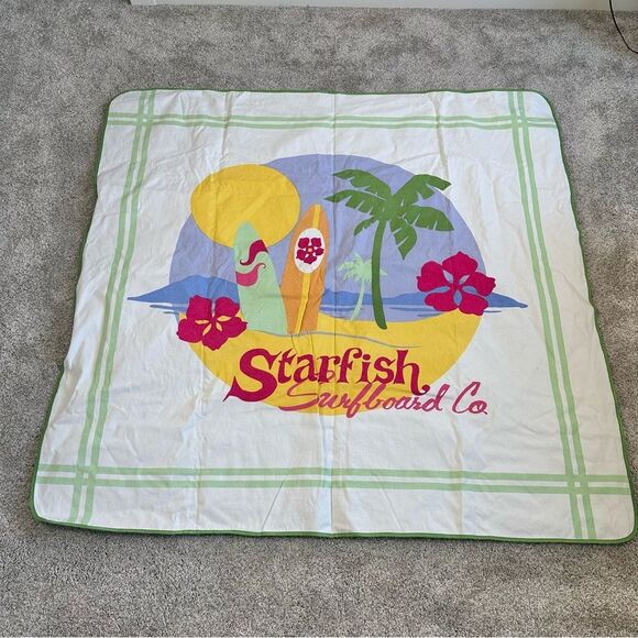 Pottery Barn Kids Packable Beach Blanket Tote Picnic EUC - Picture 2 of 6